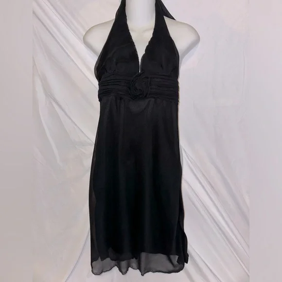 anabelle halter neck midi dress - black floral Anabelle Halter Neck Midi Dress main image 0